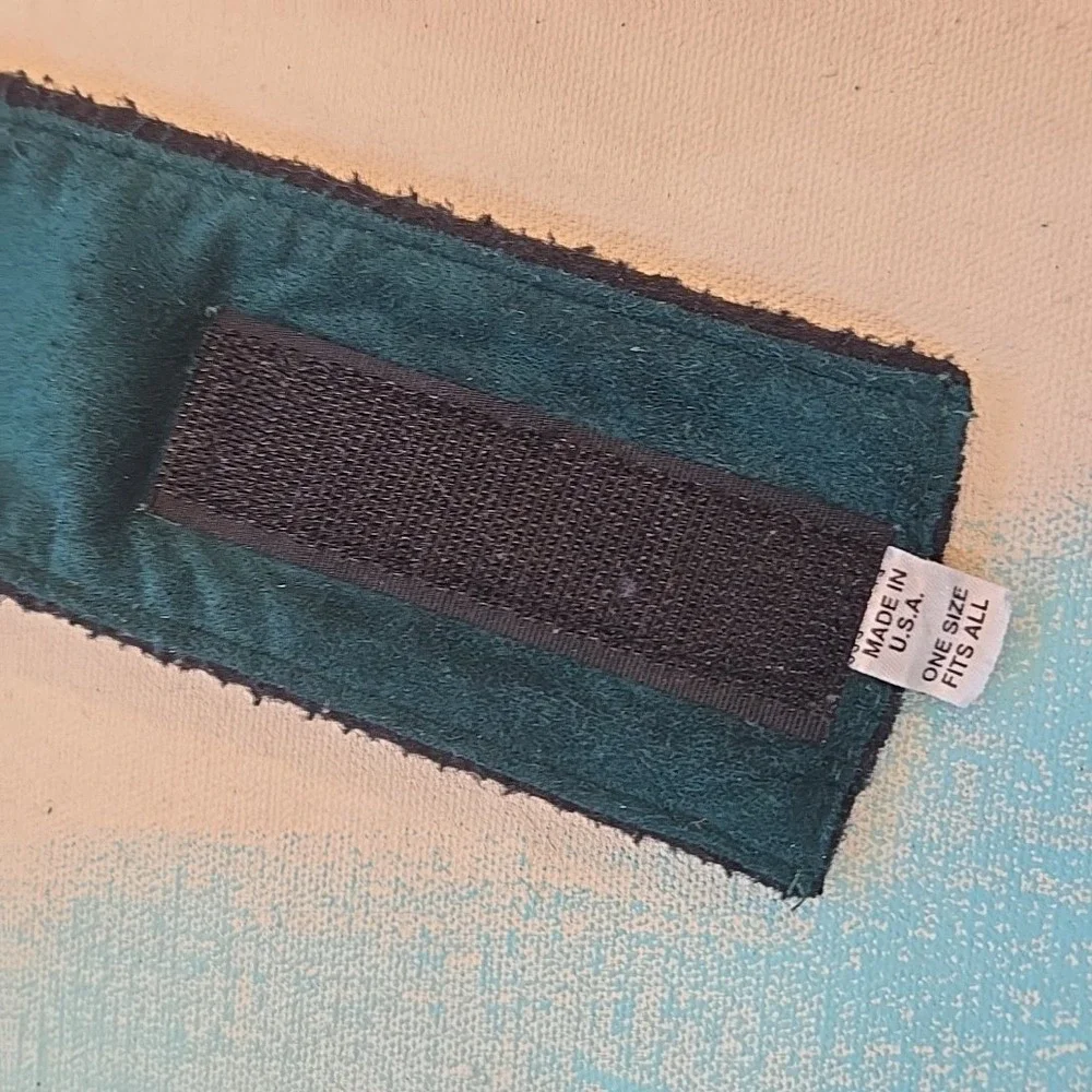 VTG BULA Headband Green Fleece Velcro Adjustable Ski Snowboard Made in USA 1980s